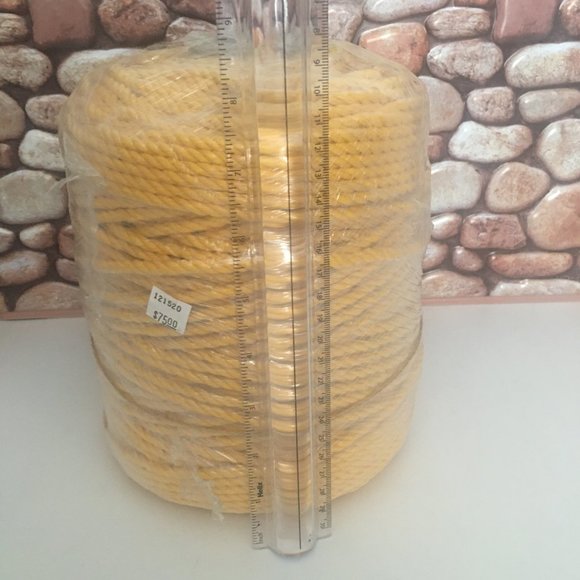 Modern Macrame 600' 5mm Cotton Rope Cone in Goldenrod - Picture 7 of 7